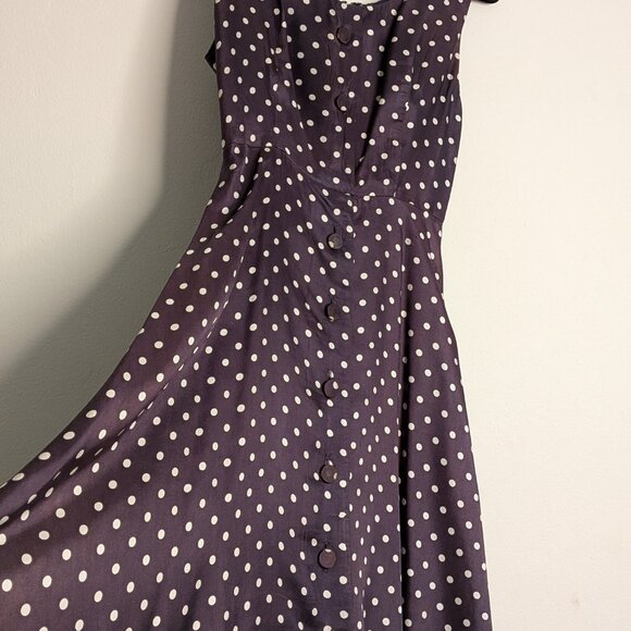 Vintage polka dot Swing dress - Picture 2 of 9